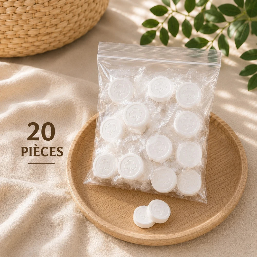 Serviettes compressées en coton jetables