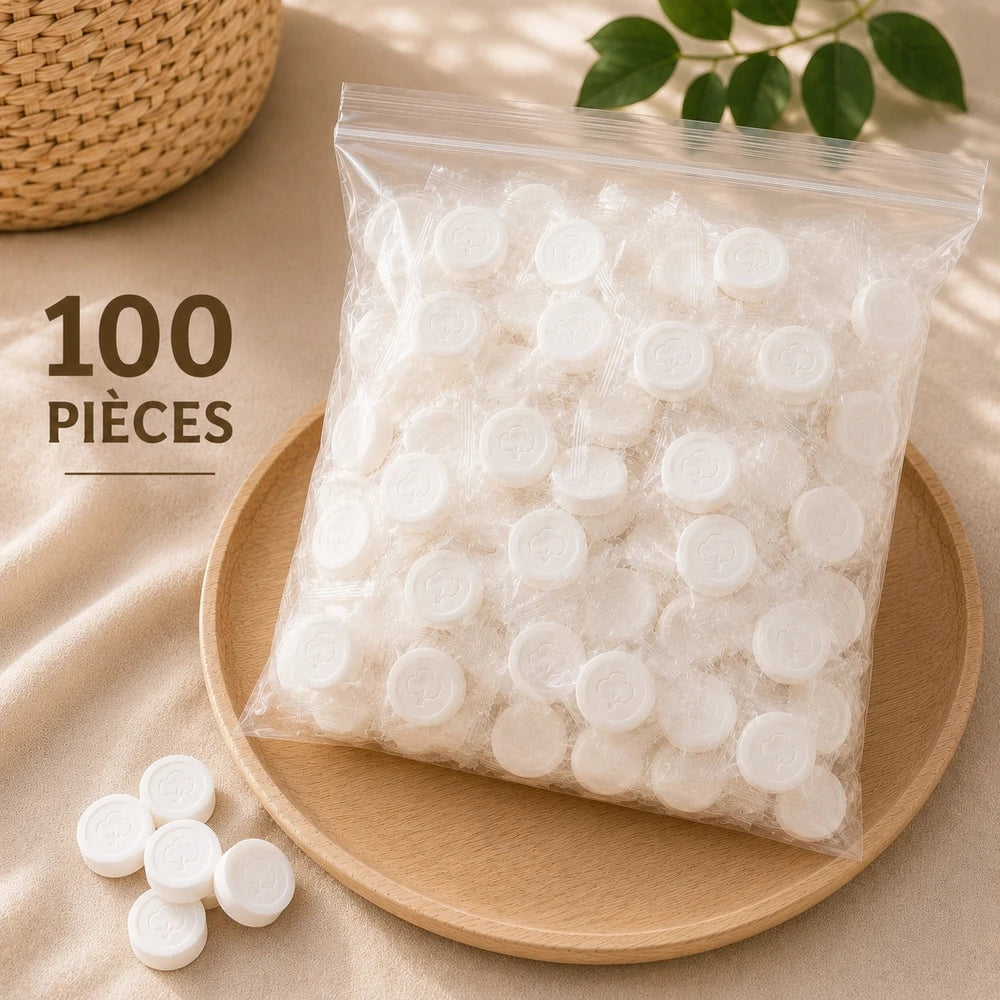 Serviettes compressées en coton jetables